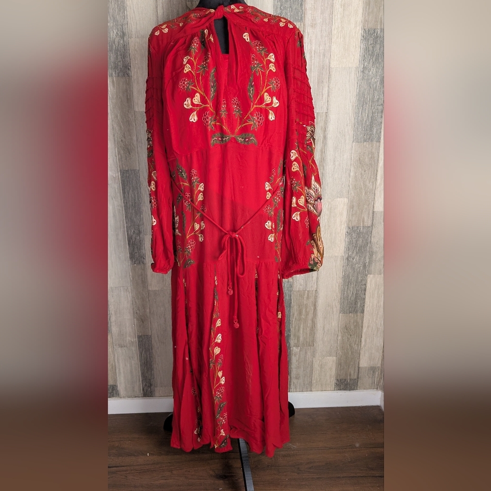 Farm Rio Berry Red Maxi Dress NWT